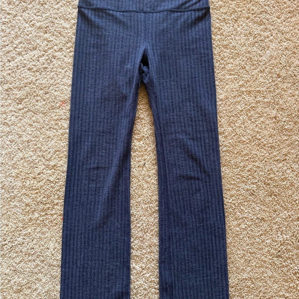 Athleta Navy Ribbed Women's Leggings